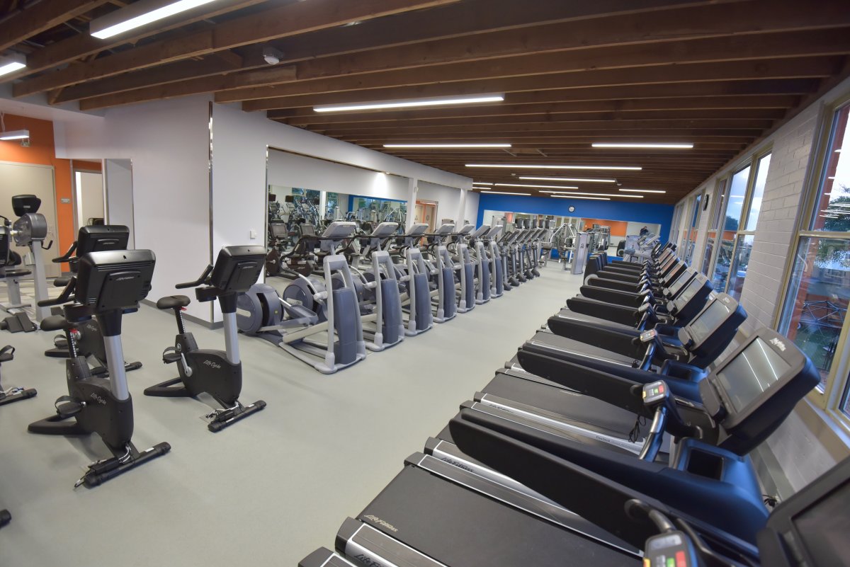 We will improve our upstairs and downstairs cardio and strength training centers with new equipment, open ceilings, and updated finishes.